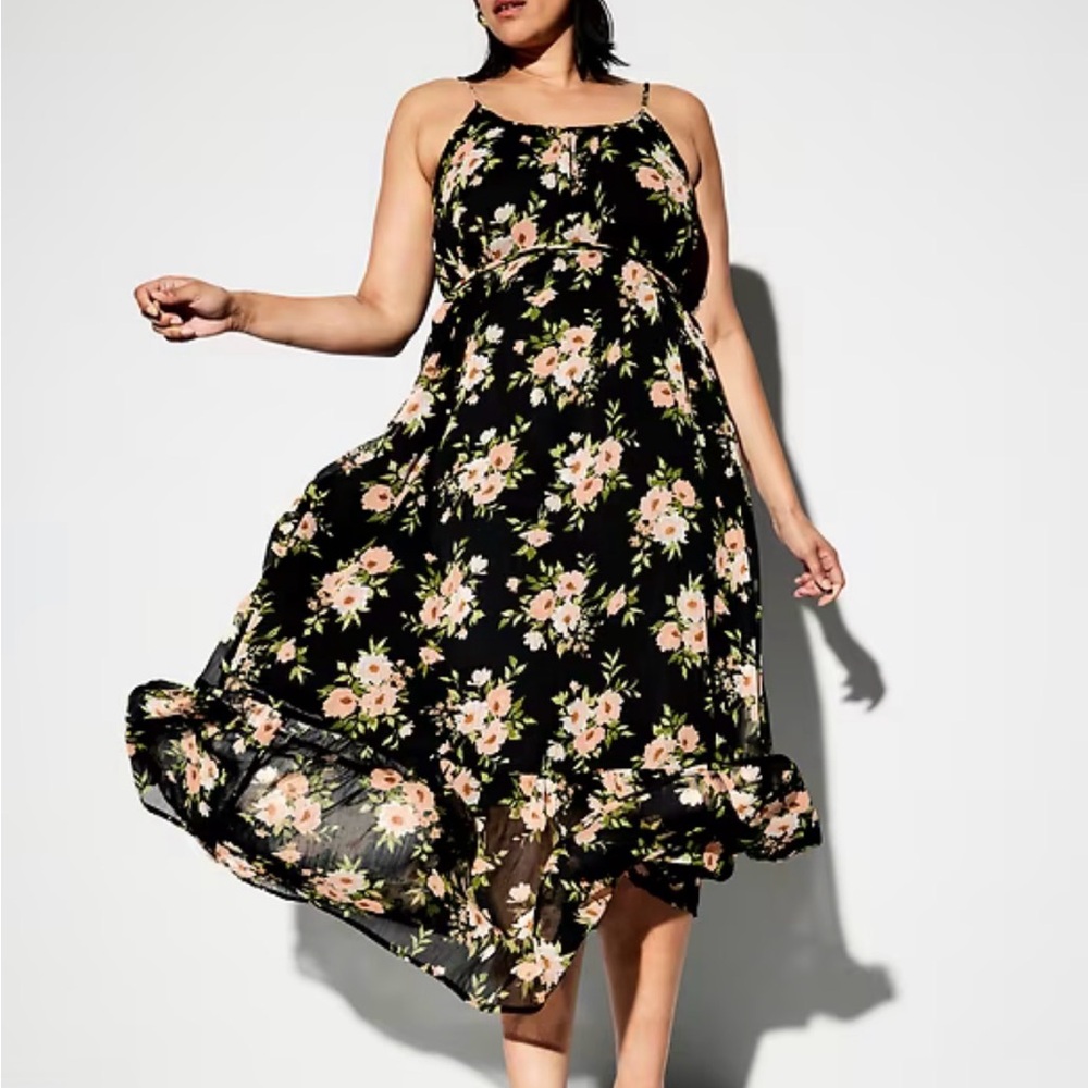 Old Navy NWT The Occasion by Old Navy Waist-Defined Chiffon Maxi Dress, Sz Large